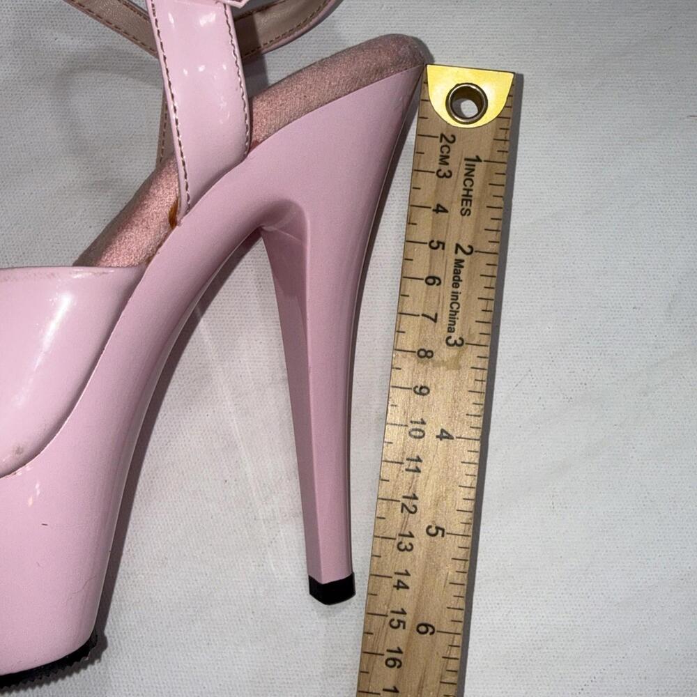 Pleaser KISS Heels Pink Platform Ankle Strap Stilettos Stripper Dancing Shoes 7 - Picture 15 of 15